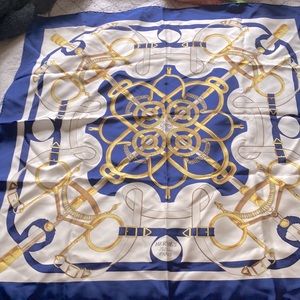 Hermes Eperon D' Or by Henri D' Origny Silk Scarf